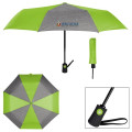 42" ARC HEATHERED TELESCOPIC FOLDING UMBRELLA