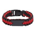 Paracord Bracelet With Metal Plate