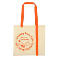 Striped Economy Cotton Canvas Tote Bag