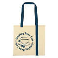 Striped Economy Cotton Canvas Tote Bag