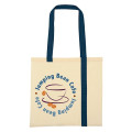 Striped Economy Cotton Canvas Tote Bag
