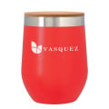 12 Oz. Vinay Stemless Wine Glass With Bamboo Lid