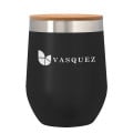 12 Oz. Vinay Stemless Wine Glass With Bamboo Lid