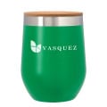 12 Oz. Vinay Stemless Wine Glass With Bamboo Lid