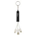 3-In-1 Light Up Charging Cables On Key Ring