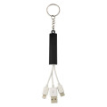 3-In-1 Light Up Charging Cables On Key Ring