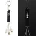 3-In-1 Light Up Charging Cables On Key Ring