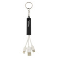 3-In-1 Light Up Charging Cables On Key Ring