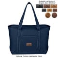 Large Cotton Canvas Yacht Tote Bag