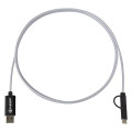 3-In-1 5 Ft. Braided Charging Cable