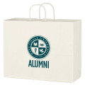 Kraft Paper White Shopping Bag - 16" x 12-1/2"