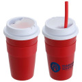 Bistro 14 oz Coffee Cup with Silicone Sleeve  Straw