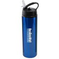 24 oz Aluminum Water Bottle with Sports Sipper Flip Straw