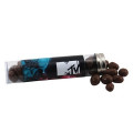 6 " Plastic Tube with Metal Cap-Chocolate Covered Peanuts