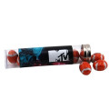 Chocolate Footballs in a 6 " Plastic Tube with Metal Cap