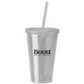 16oz Double Wall Acrylic Tumbler with Straw