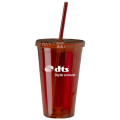 16oz Double Wall Acrylic Tumbler with Straw