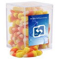 Candy Corn in a Clear Acrylic Square Box