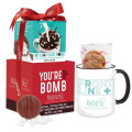 Mrs. Fields Mug & Cookies With Hot Chocolate Bomb Gift Set
