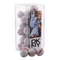 Chocolate Baseballs in a Clear Acrylic Square Tall Box
