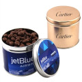 Chocolate Covered Raisins in 3.5" Round Metal Tin with Lid