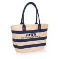 18.25W x 11H inch Striped Sailor Canvas Tote Bags