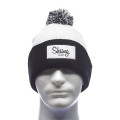 Fuji Two-Tone Patch Pompom Beanies