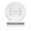 Round Edge Branded Crystal Awards