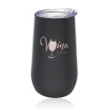 9 oz. Stemless Flute Wine Glass with Lid