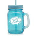 15 oz. Colored Mason Jars with Straw