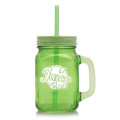 15 oz. Colored Mason Jars with Straw