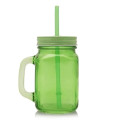 15 oz. Colored Mason Jars with Straw