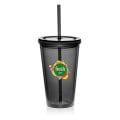 16 oz. Double Wall Acrylic Tumbler with Straw