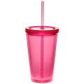 16 oz. Double Wall Acrylic Tumbler with Straw