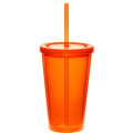 16 oz. Double Wall Acrylic Tumbler with Straw