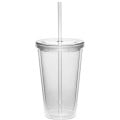 16 oz. Double Wall Acrylic Tumbler with Straw