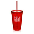 16 oz. Double Wall Acrylic Tumbler with Straw