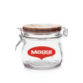 16 oz Glass Candy Jars with Wire Wooden Lids