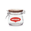 16 oz Glass Candy Jars with Wire Wooden Lids