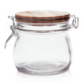 16 oz Glass Candy Jars with Wire Wooden Lids