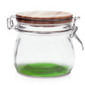 16 oz Glass Candy Jars with Wire Wooden Lids