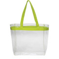 Color Handles Clear Plastic Tote Bags