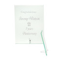 Small Jade Glass Plaque Award with Stand