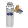 Luau 20 oz. Wood Top Stainless Steel Water Bottle