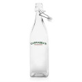 34 oz. Wire Lid Square Glass Carafe Water Bottles