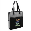 Color Basics Heathered Non-Woven Tote Bag