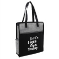 Color Basics Heathered Non-Woven Tote Bag