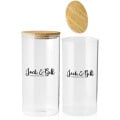 44 oz. Store N Go Glass Storage Jars with Bamboo Lids