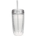 16 oz. Double Wall Acrylic Tumblers With Straw