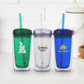 16 oz. Double Wall Acrylic Tumblers With Straw